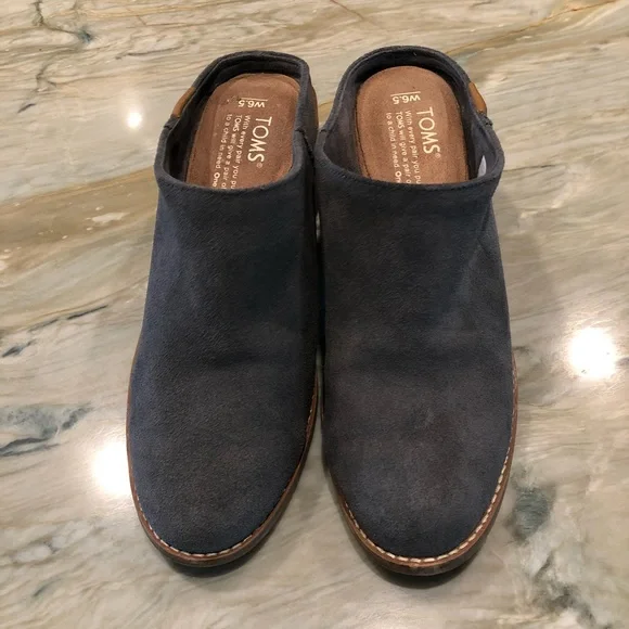 Toms Suede block heel Mules - Picture 2 of 6